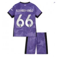 Dječji Nogometni Dres Liverpool Alexander-Arnold #66 Rezervni 2023-24 Kratak Rukav (+ Kratke hlače)